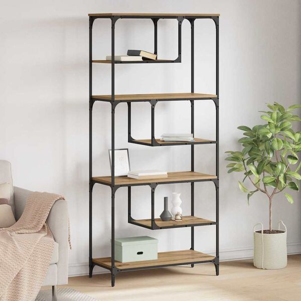 vidaXL Knižnica dub artisan 81 x 36 x 176 cm Kompozitn&eacute; drevo