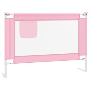 vidaXL Z&aacute;brana na detsk&uacute; posteľ ružov&aacute; 90x25 cm l&aacute;tka