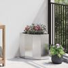 vidaXL Rohová kvetináč Strieborná 30 x 30 x 35 cm Nehrdzavejúca oceľ