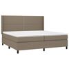 vidaXL Boxspring posteľ s matracom sivohned&yacute; 200x200 cm l&aacute;tka