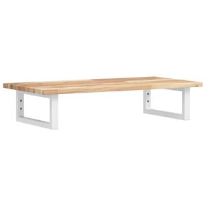 vidaXL Polica pod um&yacute;vadlo n&aacute;stenn&aacute; oceľ a ak&aacute;ciov&yacute; mas&iacute;v