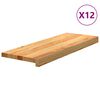 vidaXL Schodiskov&eacute; stupne 12 ks svetlohned&aacute; 70x30x2 cm dubov&yacute; mas&iacute;v