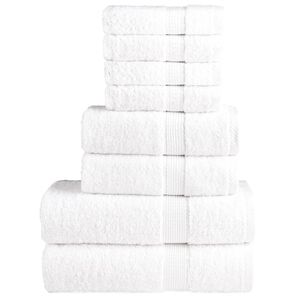 vidaXL 8-dielna pr&eacute;miov&aacute; sada uter&aacute;kov SOLUND biela 600 g/m&sup2;