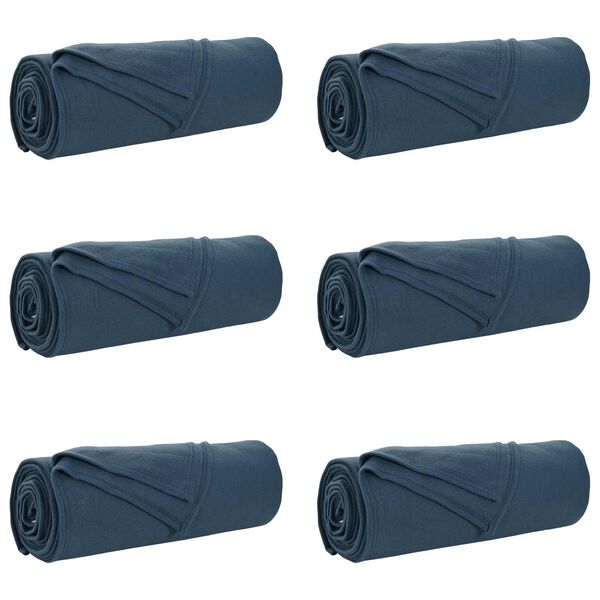 vidaXL Prikr&yacute;vky na hodenie 6 pcs N&aacute;morn&iacute;cka modr&aacute; 210 x 140 cm Fl&iacute;s