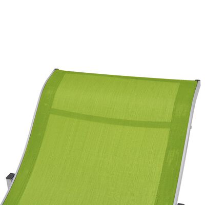 vidaXL Skladacie záhradné ležadlá 2 ks, zelené, textilén