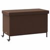 vidaXL Z&aacute;hradn&yacute; &uacute;ložn&yacute; box s kolieskami Hned&yacute; 110x55x73 cm Poly Rattan