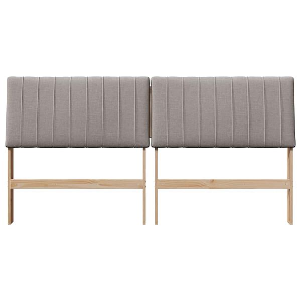 vidaXL Čal&uacute;nen&eacute; čelo postele Sivohned&aacute; 180 cm Mas&iacute;vne borovicov&eacute; drevo