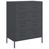 vidaXL Komoda antracitov&aacute; 68x39x89 cm oceľ
