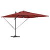 vidaXL Roma Parasol Červená 286 x 284 x 270 cm Hliník a polyester