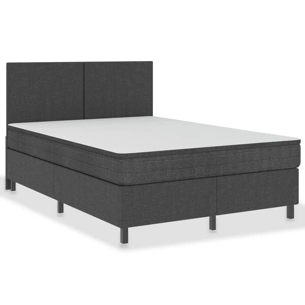 vidaXL R&aacute;m na boxspring posteľ, siv&yacute;, l&aacute;tka 140x200 cm