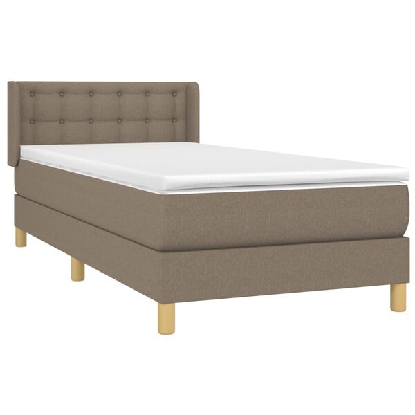 vidaXL Boxspring posteľ s matracom sivohned&yacute; 100x200 cm l&aacute;tka