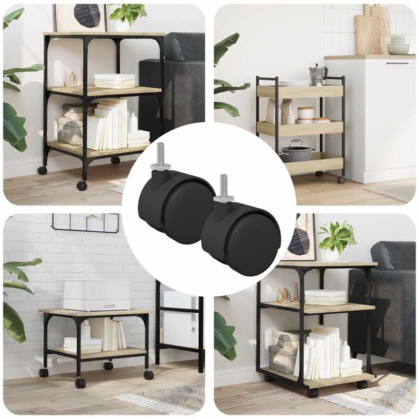 vidaXL Pojazd 2 pcs Čierna a strieborn&aacute; 40,1 x 40,1 x 37,8 mm