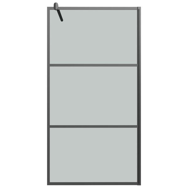 vidaXL Sprchov&aacute; z&aacute;stena 115x195 cm tmav&eacute; ESG sklo čierna