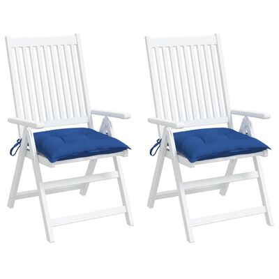 vidaXL Podložky na stoličku 2 ks, modré 40x40x7 cm, oxfordská látka