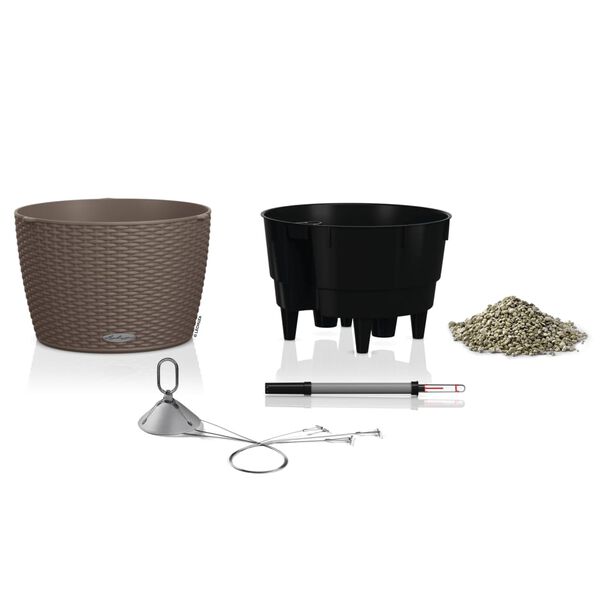 LECHUZA Závesný kvetináč NIDO Cottage 35 ALL-IN-ONE, pieskovo hnedý