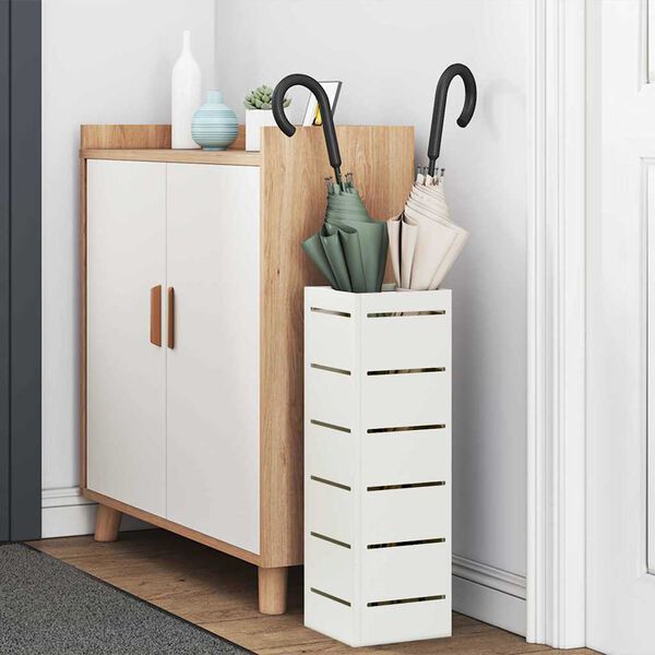 vidaXL Stojan na slnečn&iacute;k s &uacute;ložiskom Biela 15,5 x 15,5 x 49 cm Kov