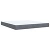 vidaXL Posteľný rám boxspring s matracom tmavosivý 180x200 cm zamat