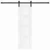 vidaXL Posuvn&eacute; dvere Biela 61 x 198,5 cm Mas&iacute;vne borovicov&eacute; drevo