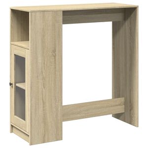 vidaXL Barov&yacute; st&ocirc;l s policami dub sonoma 101x40x103,5 cm kompoz. drevo