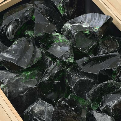 vidaXL Gabiónové kamene zo skla, zelené, 60-120 mm, 25 kg