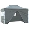 vidaXL Profesion&aacute;lny skladac&iacute; p&aacute;rty stan+4 steny 3x4 m, oceľ, antracit