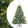 vidaXL Umel&yacute; vianočn&yacute; stromček s 150 LED-i Zelen&aacute; 120 cm PE a PVC