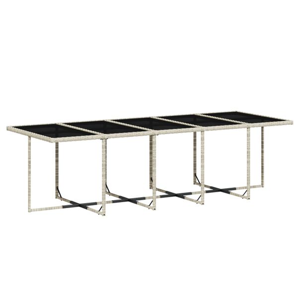 vidaXL 15-dielna z&aacute;hr.jed&aacute;len. s&uacute;prava s vank&uacute;&scaron;mi svetlosiv&aacute; polyratan