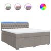 vidaXL Posteľn&yacute; r&aacute;m boxspring s matracom sivohned 180x200 cm l&aacute;tka