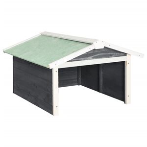 vidaXL Gar&aacute;ž na robotick&uacute; kosačku 72x87x50 cm sivo-biela jedľa