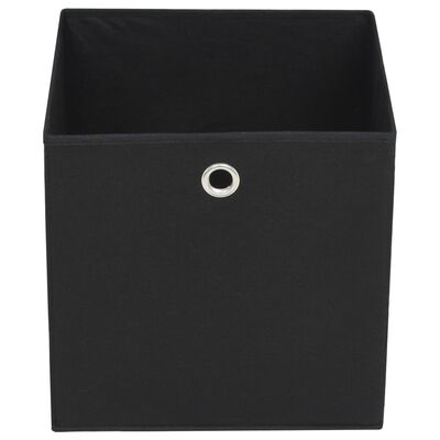 vidaXL Úložné boxy 4 ks, netkaná textília 28x28x28 cm, čierne
