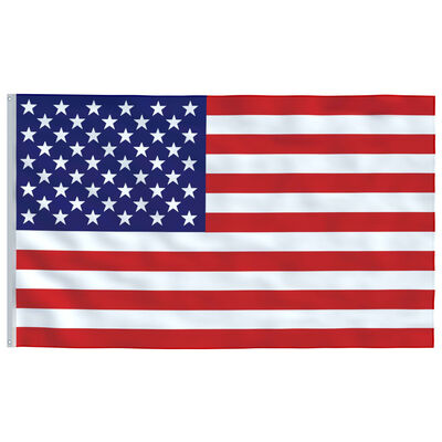 vidaXL Vlajka USA a tyč 5,55 m hliník