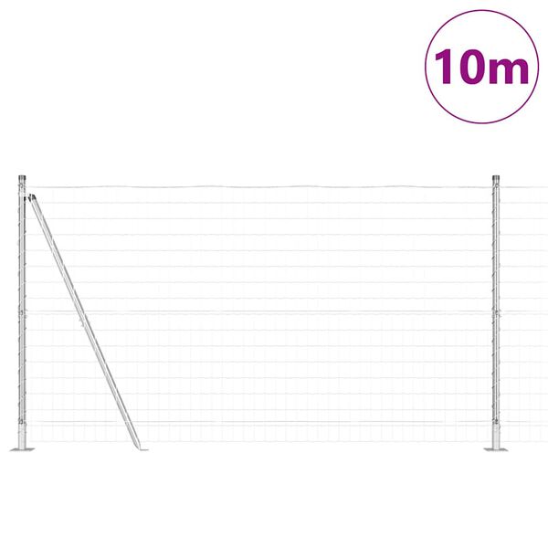 vidaXL Plot s podperou Strieborn&aacute; 1,2 x 10 m Oceľ