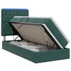 vidaXL LED &uacute;ložn&aacute; posteľ s matracom Tmavozelen&aacute; 100 x 200 cm Zamat