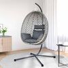vidaXL Závesné kreslo vajíčko antracitová a sivá 104 x 100 x 191 cm