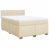 vidaXL Boxspring posteľ s matracom kr&eacute;mov&yacute; 140x190 cm l&aacute;tka