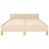 vidaXL Posteľ bez matraca krémová 120x200 cm látka