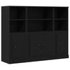 vidaXL Highboard Čierny dub 132 x 35,5 x 103,5 cm Kompozitn&eacute; drevo