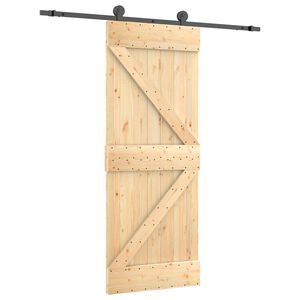vidaXL Posuvn&eacute; dvere 85 x 210 cm Mas&iacute;vne borovicov&eacute; drevo (neupraven&eacute;)