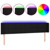 vidaXL Čelo postele s LED čierne 163x16x78/88 cm l&aacute;tka