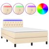 vidaXL Posteľ boxsping s matracom a LED kr&eacute;mov&aacute; 120x200 cm l&aacute;tka