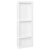vidaXL Sprchov&yacute; v&yacute;klenok s 3 priehradkami leskl&yacute; biely 41x99x9 cm