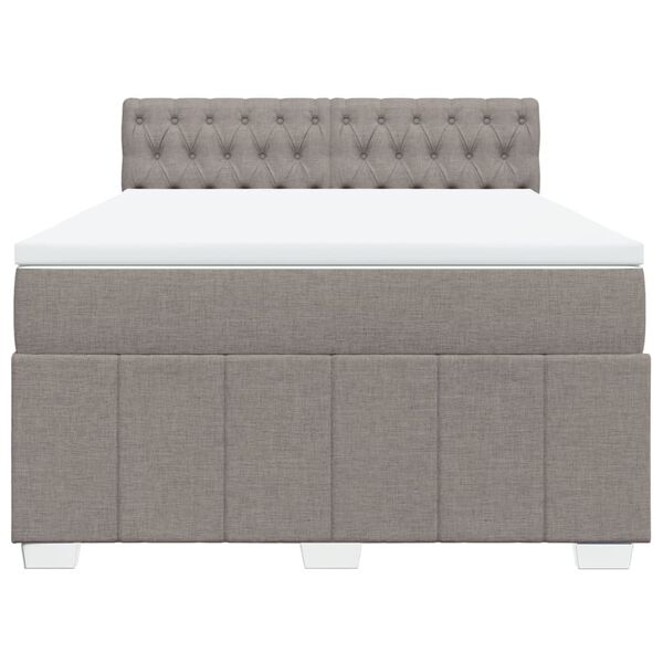 vidaXL Boxspring posteľ s matracom sivohned&yacute; 140x190 cm l&aacute;tka