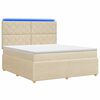 vidaXL LED boxspring posteľ s matracom Kr&eacute;mov&aacute; 160 x 200 cm L&aacute;tka