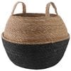 vidaXL Kvetin&aacute;č s uchami Čierna &Oslash; 45 x 36 cm 100% Morsk&aacute; tr&aacute;va