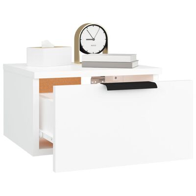 vidaXL Nástenný nočný stolík biely 34x30x20 cm