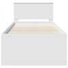 vidaXL R&aacute;m postele s čelnou doskou Biela 120 x 200 cm Kompozitn&eacute; drevo