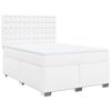 vidaXL Boxspring posteľ s matracom biely 140x190 cm umel&aacute; koža