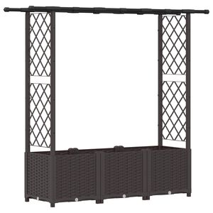 vidaXL Vyv&yacute;&scaron;en&yacute; z&aacute;hon s mriežkou a strechou Hned&aacute; 162,5 x 40 x 136 cm