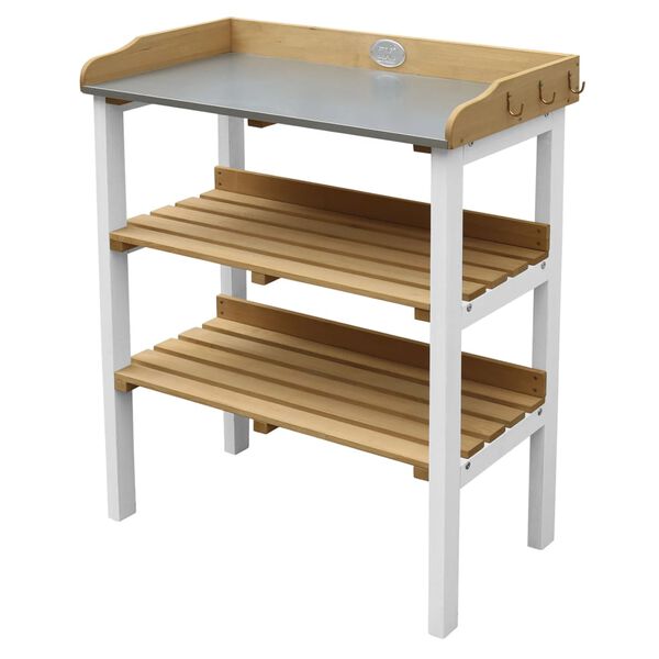 AXI Pres&aacute;dzac&iacute; st&ocirc;l s 2 odkladac&iacute;mi policami hned&yacute; a biely