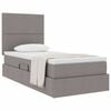 vidaXL Postel s &uacute;ložn&yacute;m prostorem a matrac&iacute; Sivohned&aacute; 100 x 200 cm